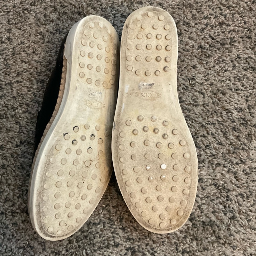 Tod’s Espadrille black leather Slip Ons - size 38.5 - Picture 10 of 10